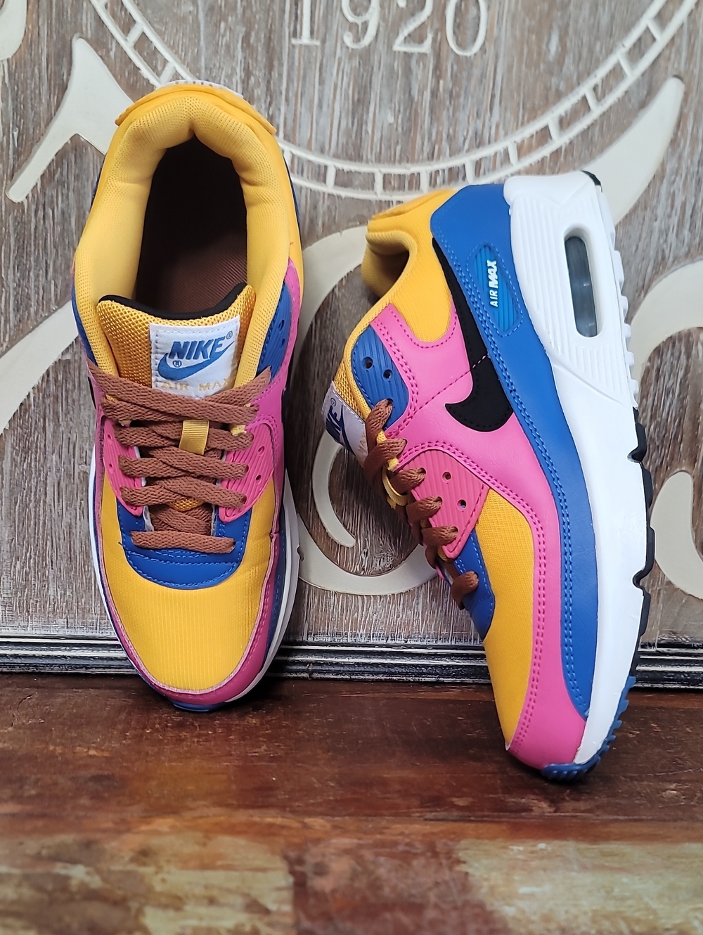🔥 Nike Air Max 90 'Multi Color' Wmns 8 Great Condition. Fast Shipping. - Picture 2 of 15